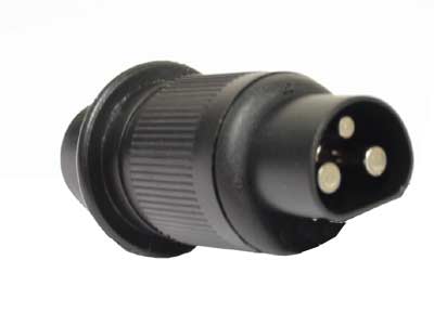 3-napainen pistoke 6/12/24V 25A - IP54