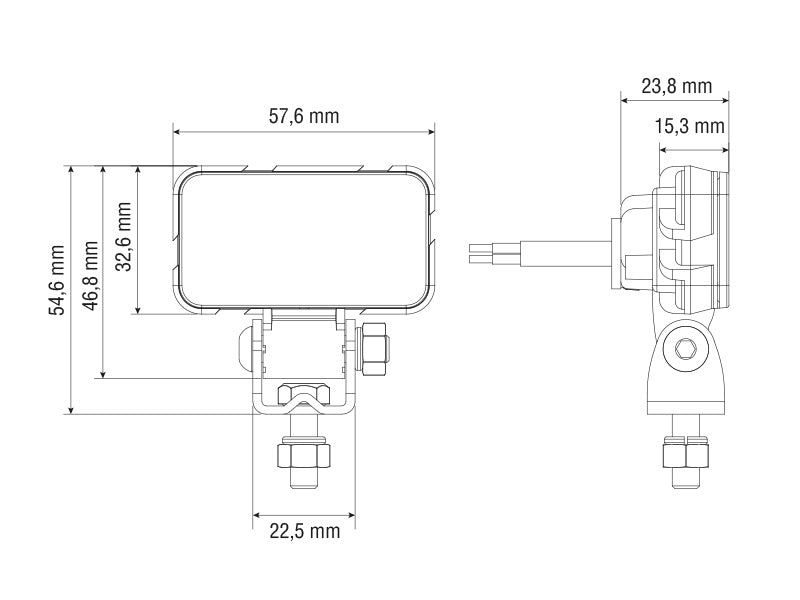 BULLBOY PROLINE MINI Työvalo, peruutusvalohyväksyntä!
